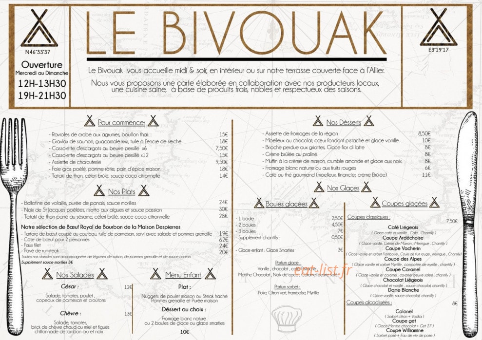 Le Bivouak — carte page 1
