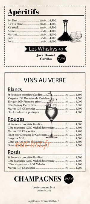 Le Grand café — carte page 6