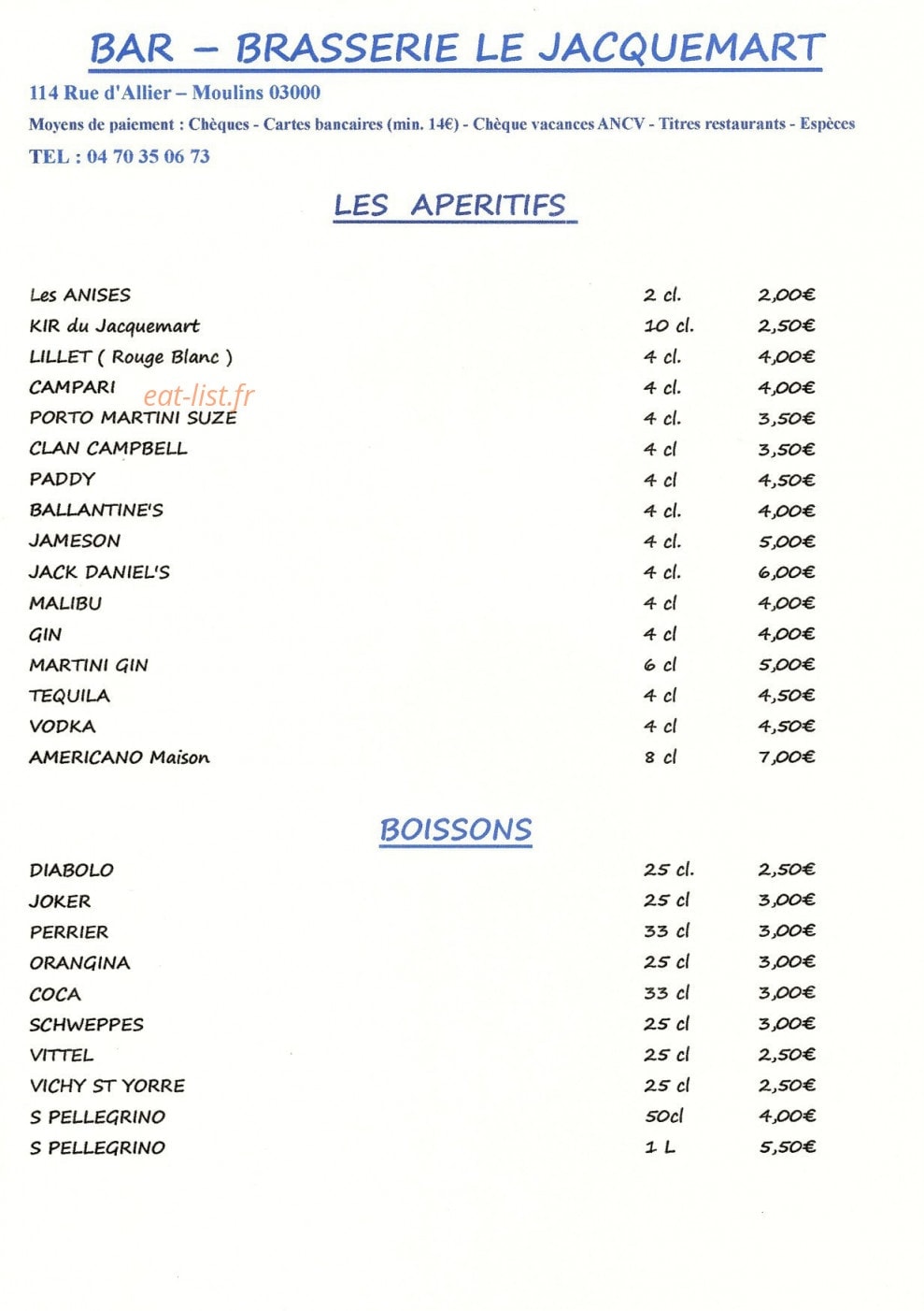 Le Jacquemart — carte page 4