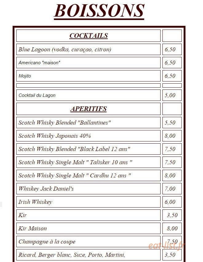 Le Lagon — carte page 3