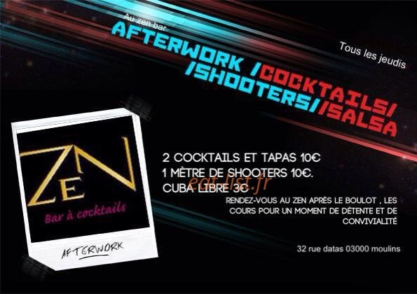 Le Zen Bar — carte page 1