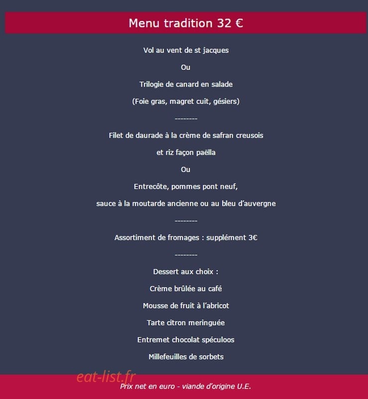 Brasserie du château — carte page 4