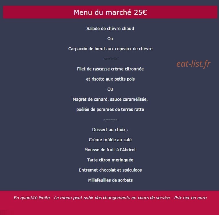 Brasserie du château — carte page 5