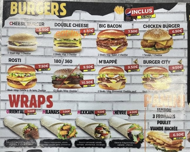 Burger City — carte page 4