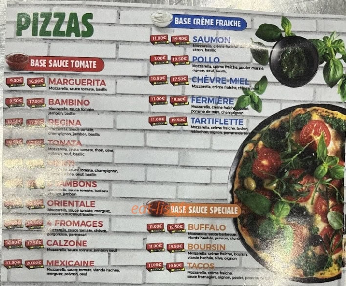 Burger City — carte page 1