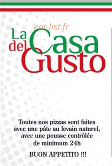 La Casa Del Gusto — carte page 1
