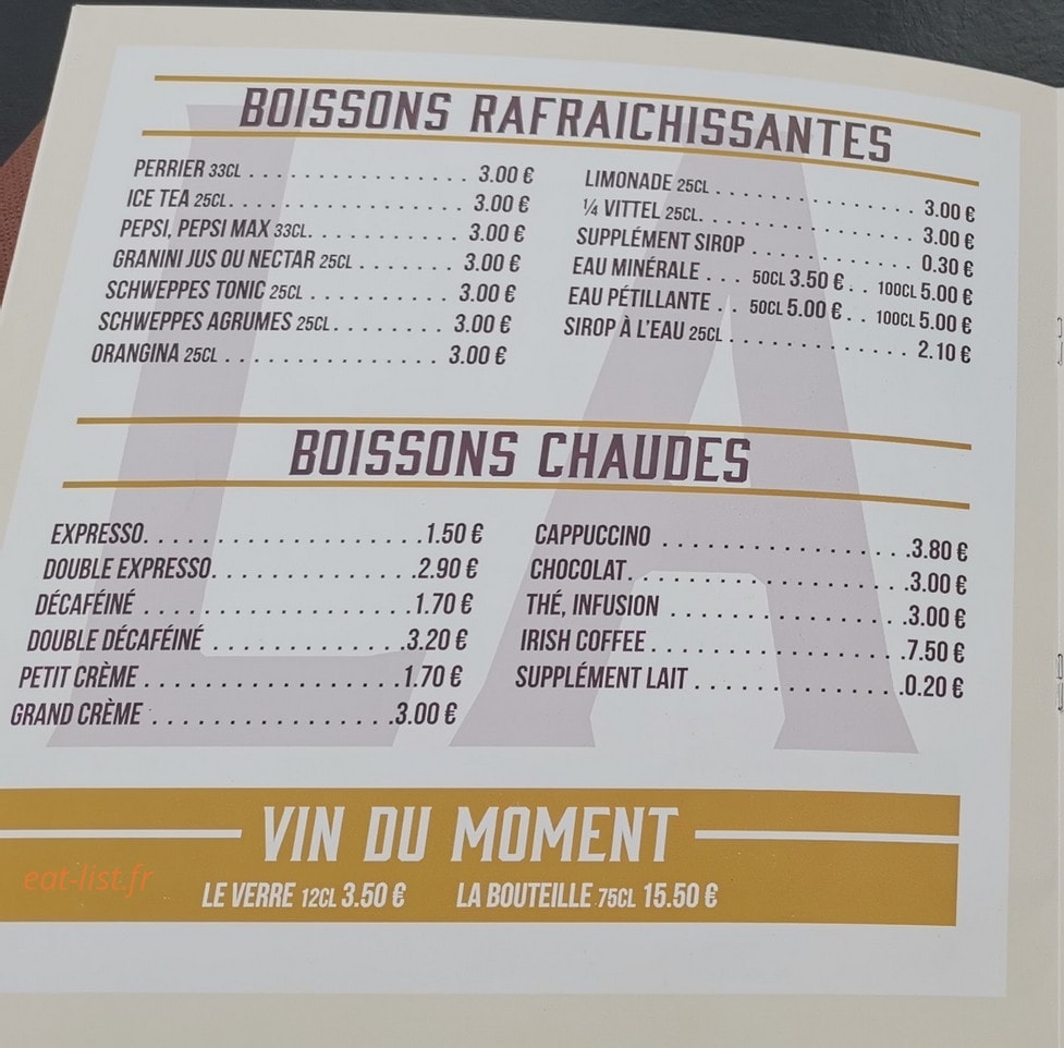 La Nouvelle Auberge — carte page 2