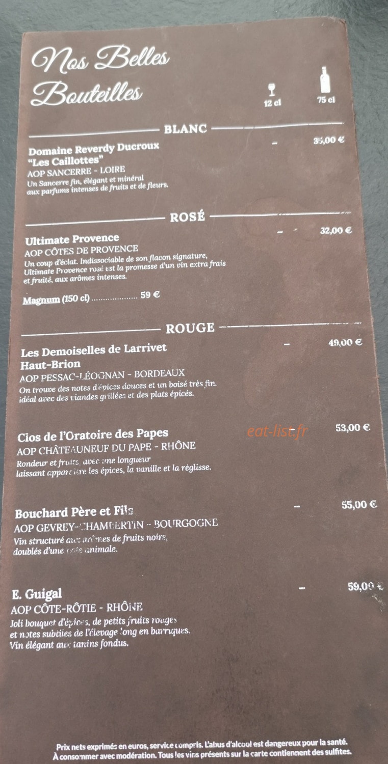La Nouvelle Auberge — carte page 3