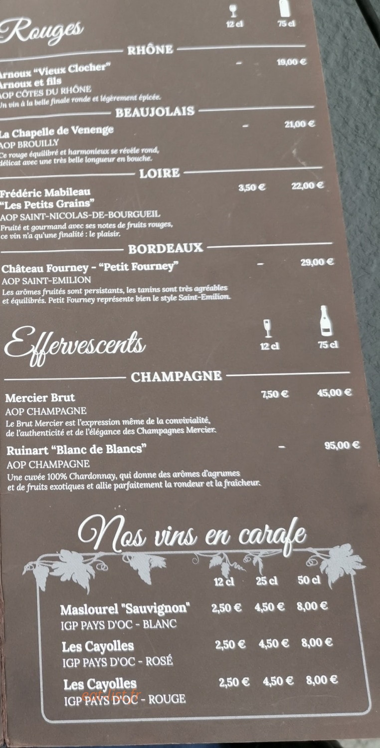 La Nouvelle Auberge — carte page 5