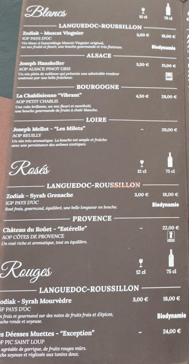 La Nouvelle Auberge — carte page 4