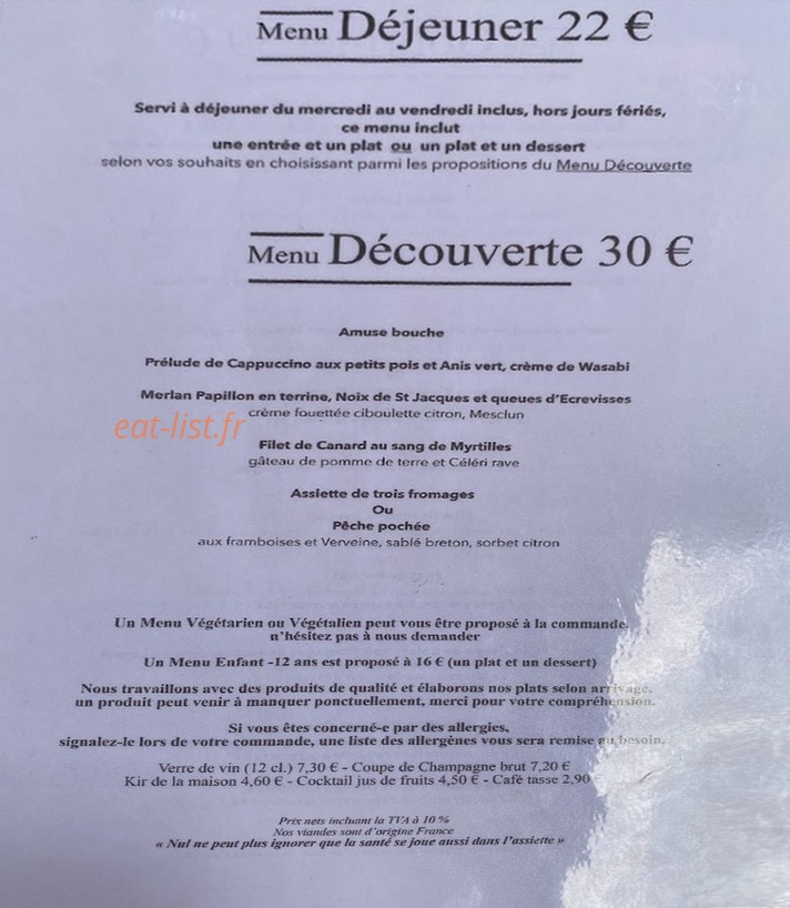 Le Safran d'Or — carte page 1