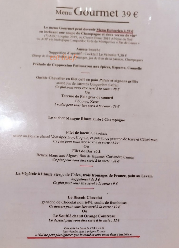 Le Safran d'Or — carte page 2