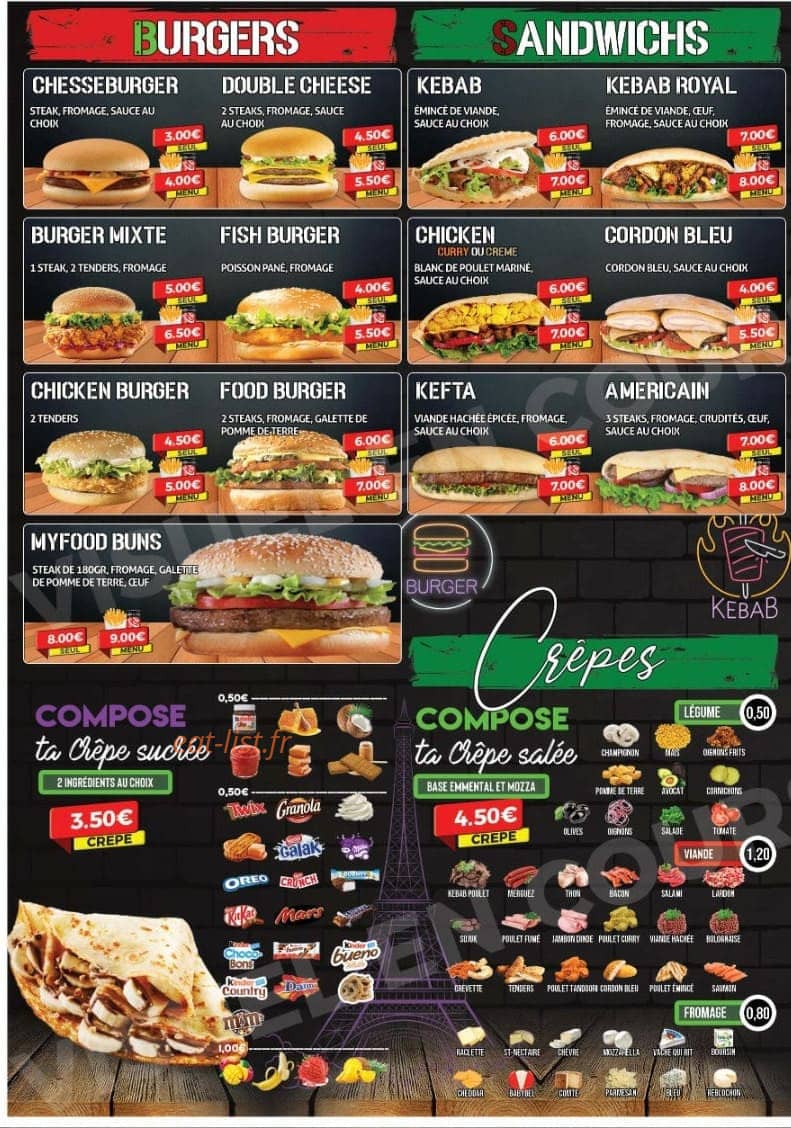 My Food — carte page 2