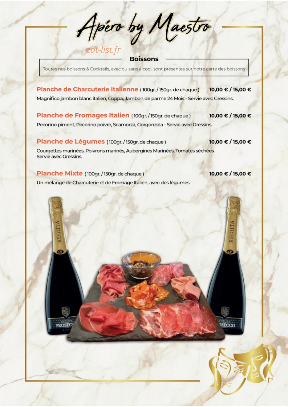Pizza Maestro — carte page 1