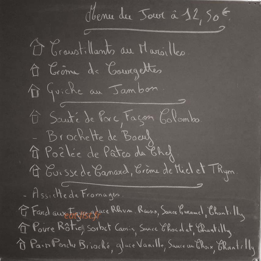 Restaurant Chez Léo — carte page 1
