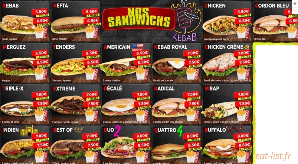 Tacos'bells — carte page 2