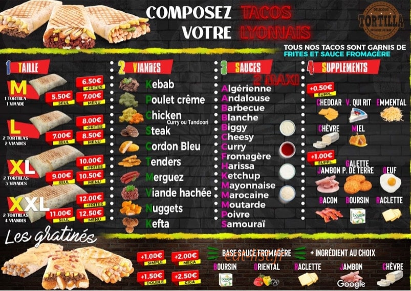 Tacos'bells — carte page 4