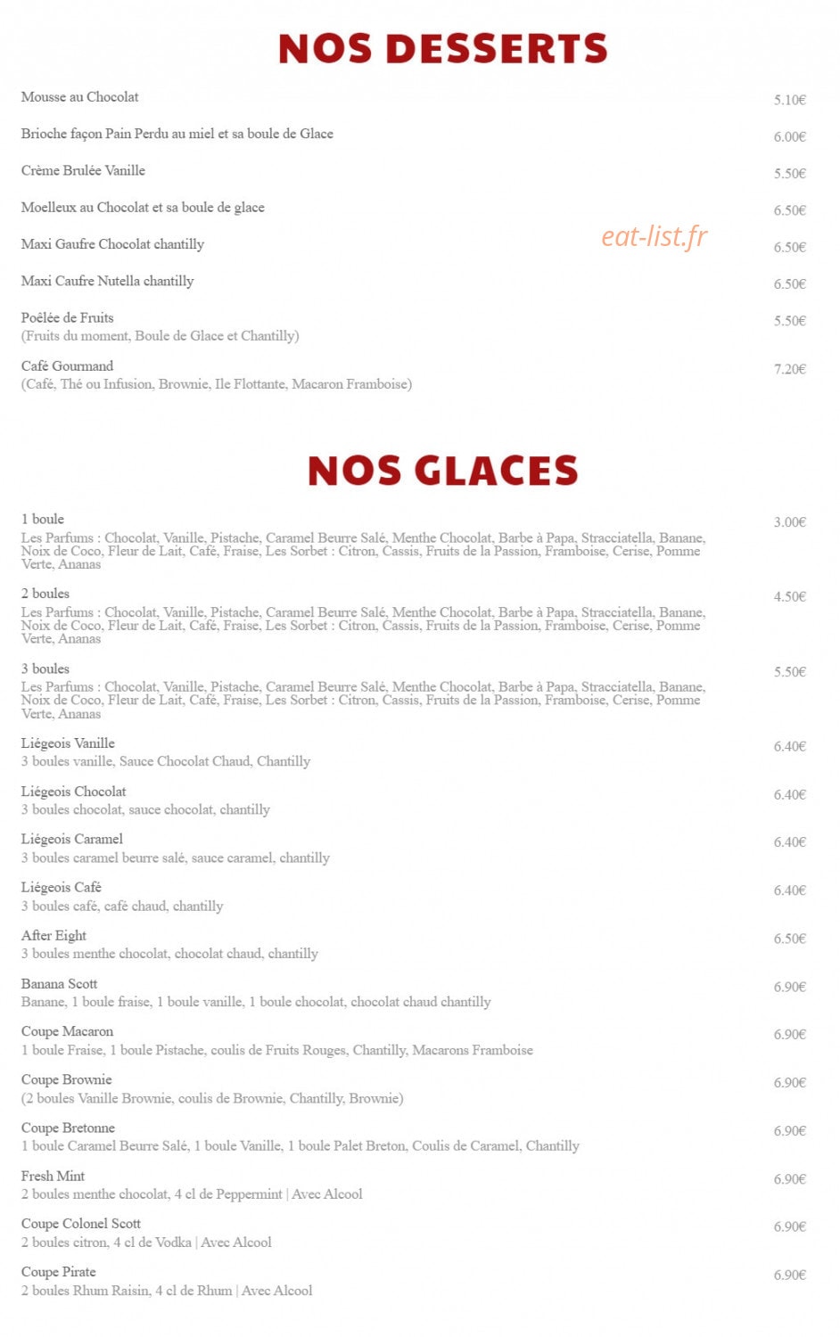 The Scott Resto — carte page 4