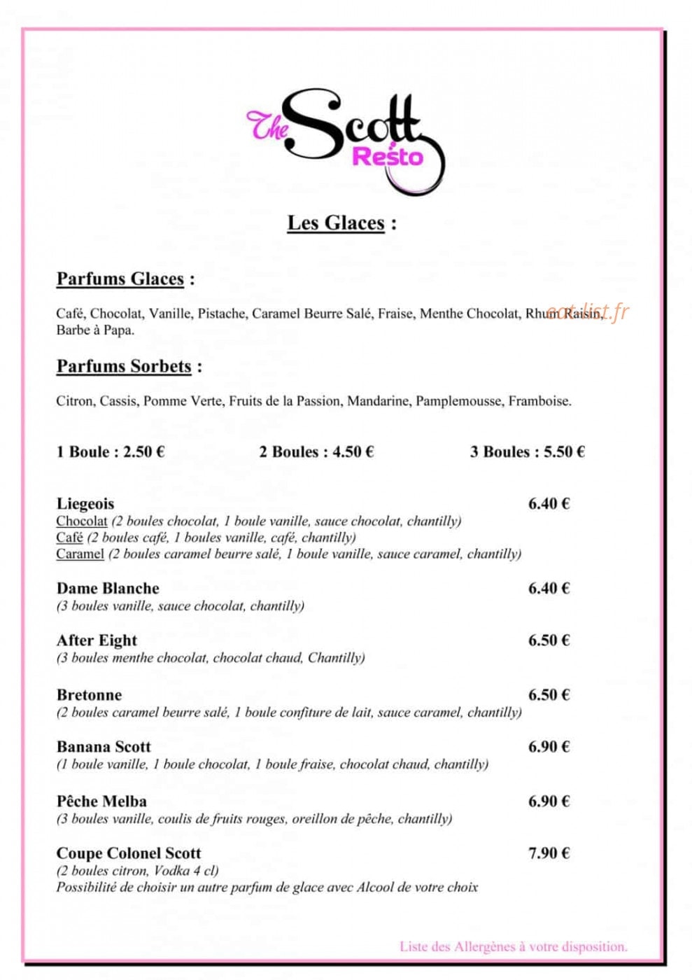 The Scott Resto — carte page 5