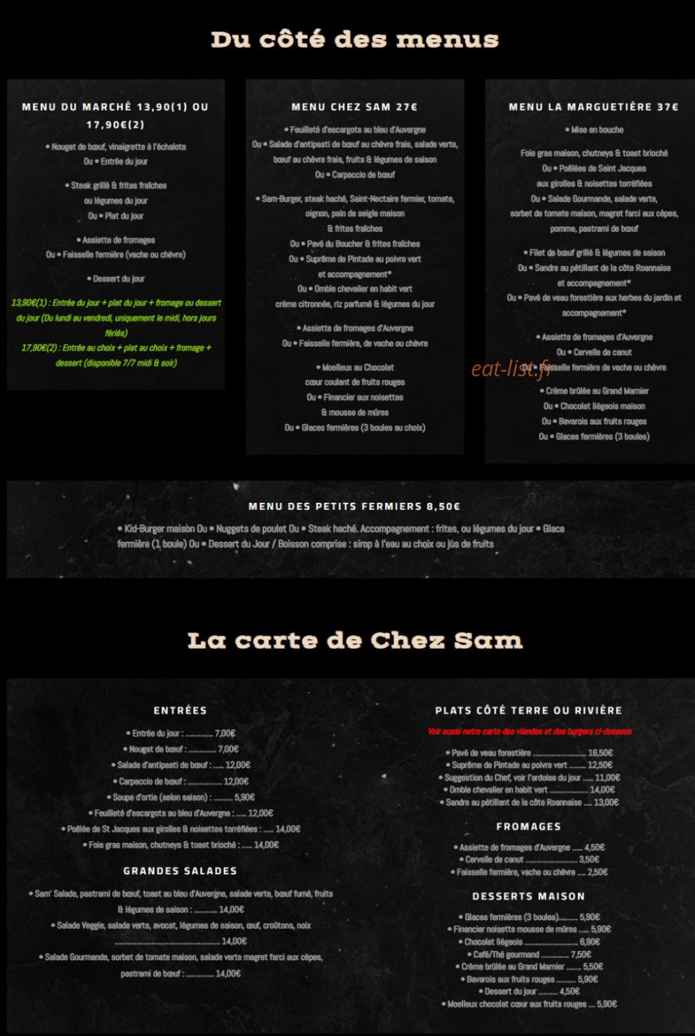 Du Côté De Chez Sam — carte page 2