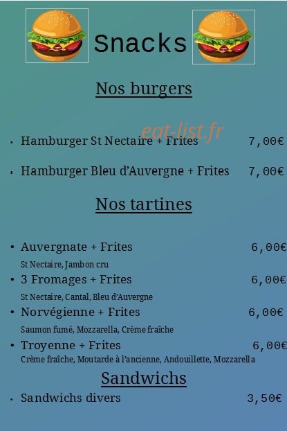 L'escale Chez Thierry — carte page 2