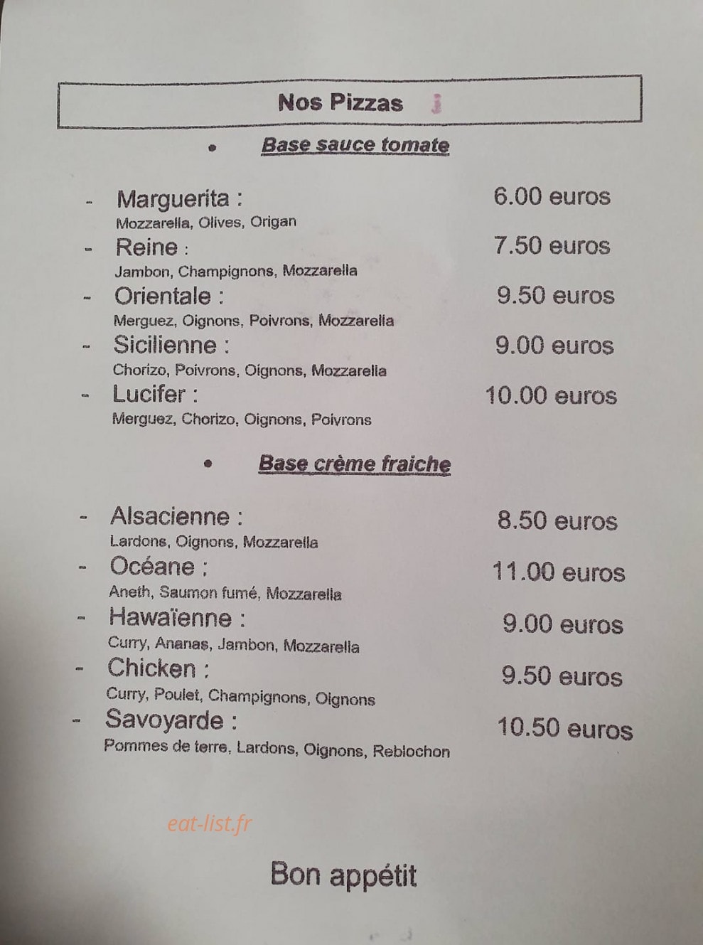 L'Escale — carte page 1