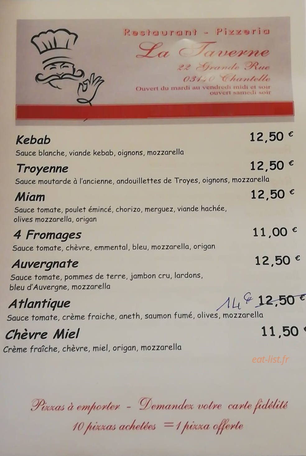 La taverne — carte page 1