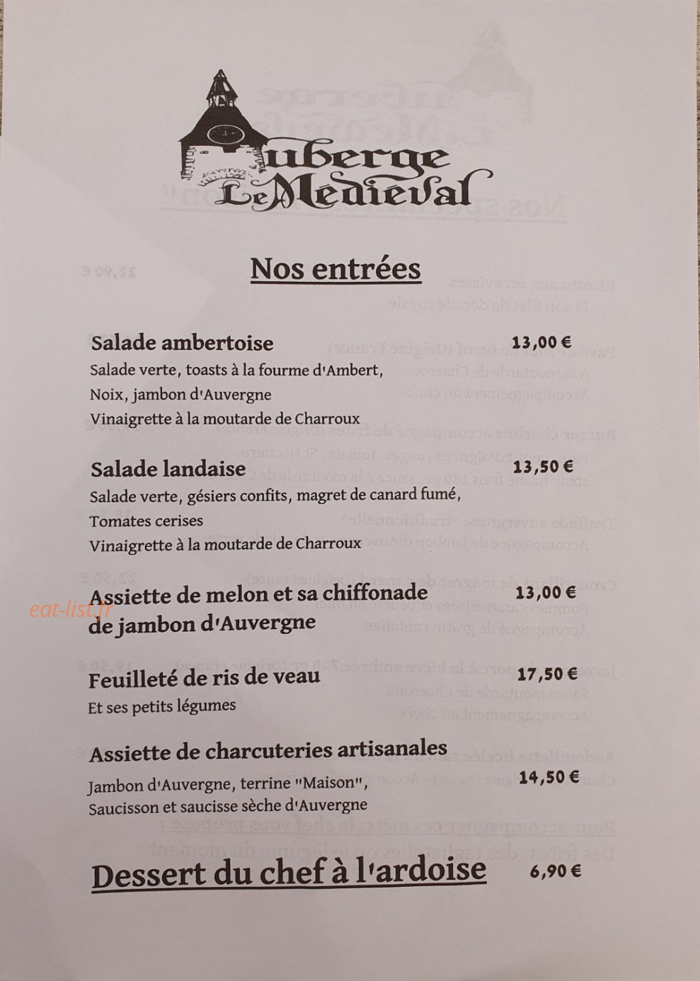 Le Médiéval — carte page 1