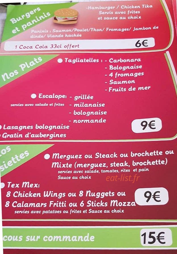 Pizza parma — carte page 2