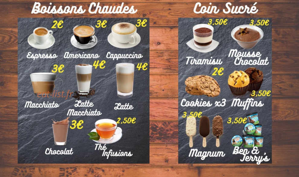 Tic'Tacos — carte page 4
