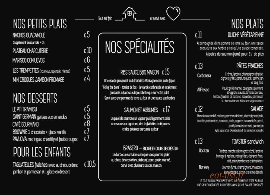 Cuisine d'ici et là — carte page 1
