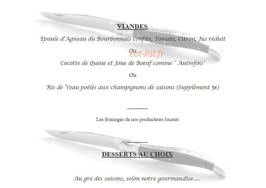L'Auberge des Ris — carte page 3