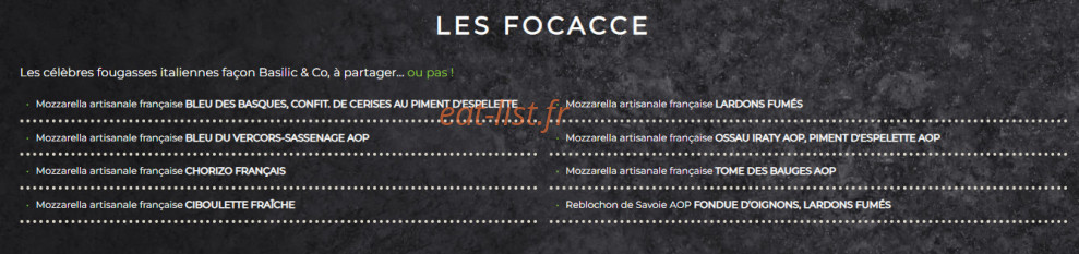 Basilic & Co — carte page 2