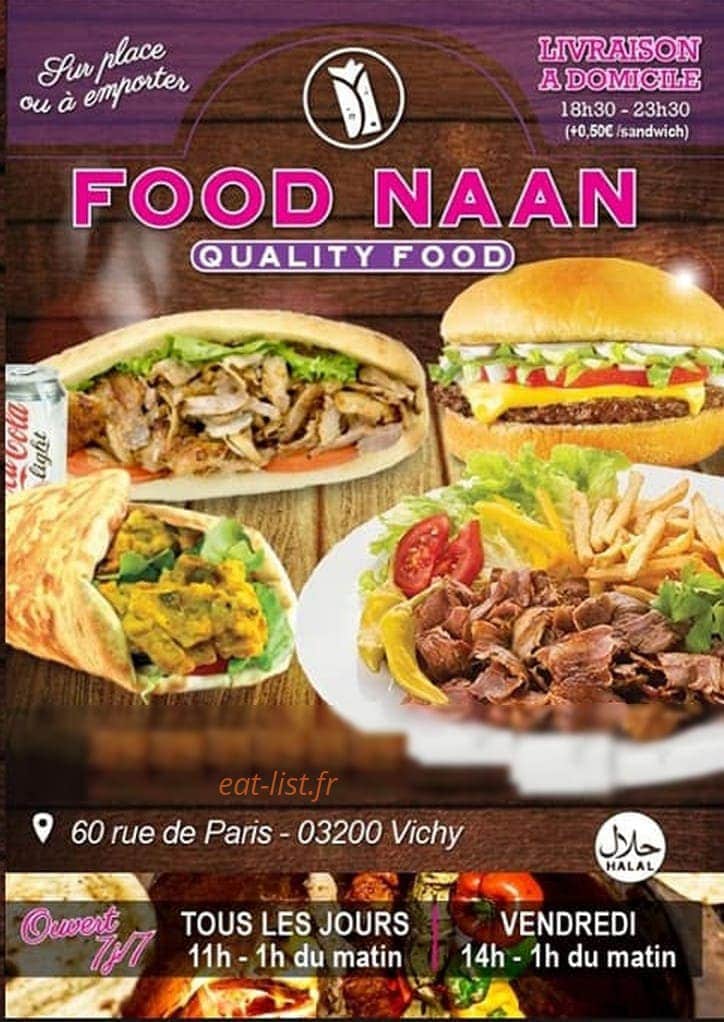 Food Naan — carte page 1