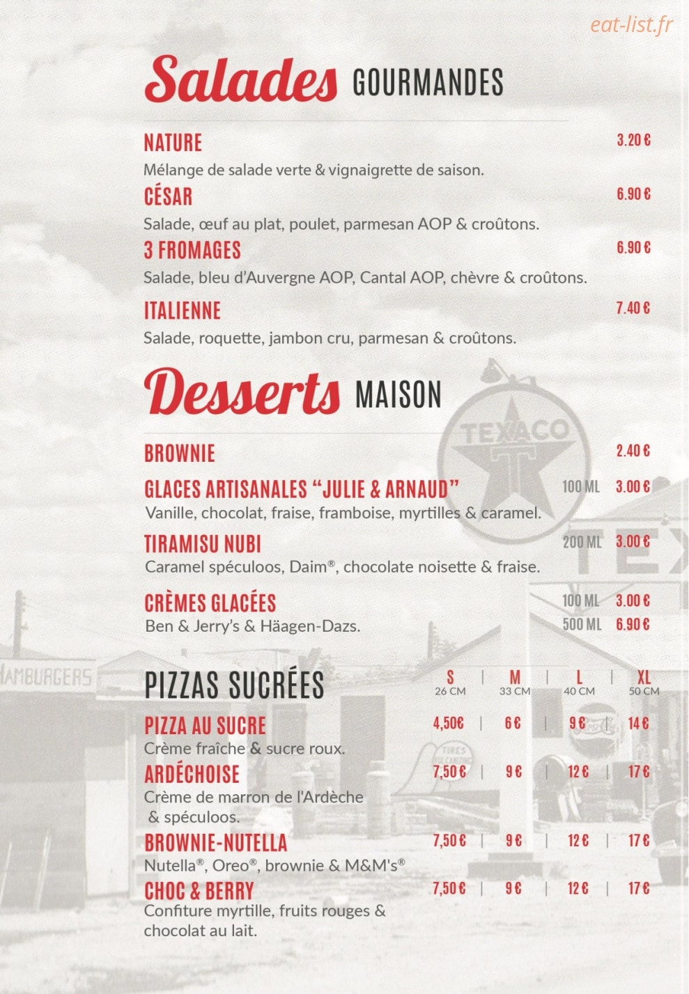 La Fabrique à Pizzas — carte page 5