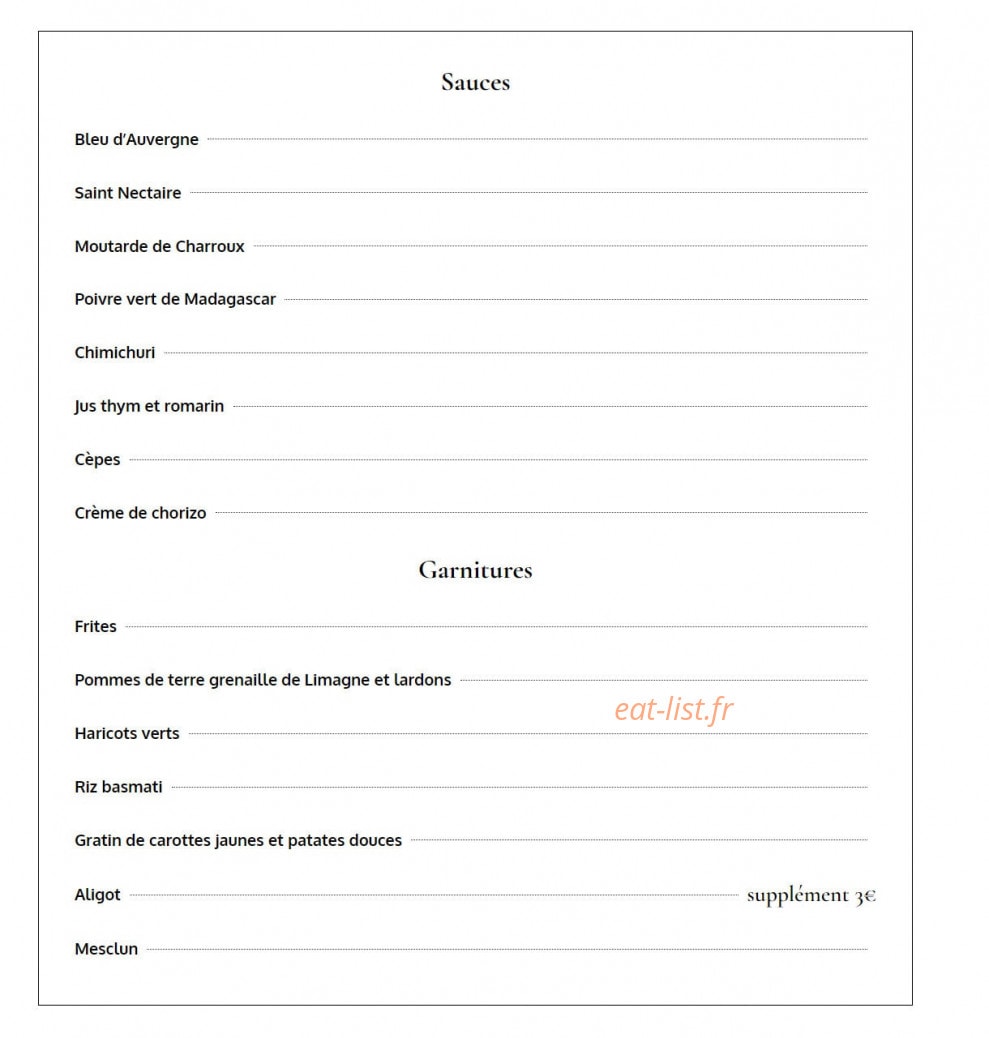 La Rôtisserie — carte page 7