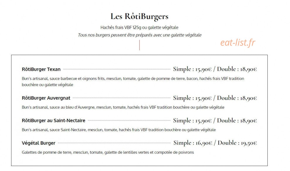 La Rôtisserie — carte page 8