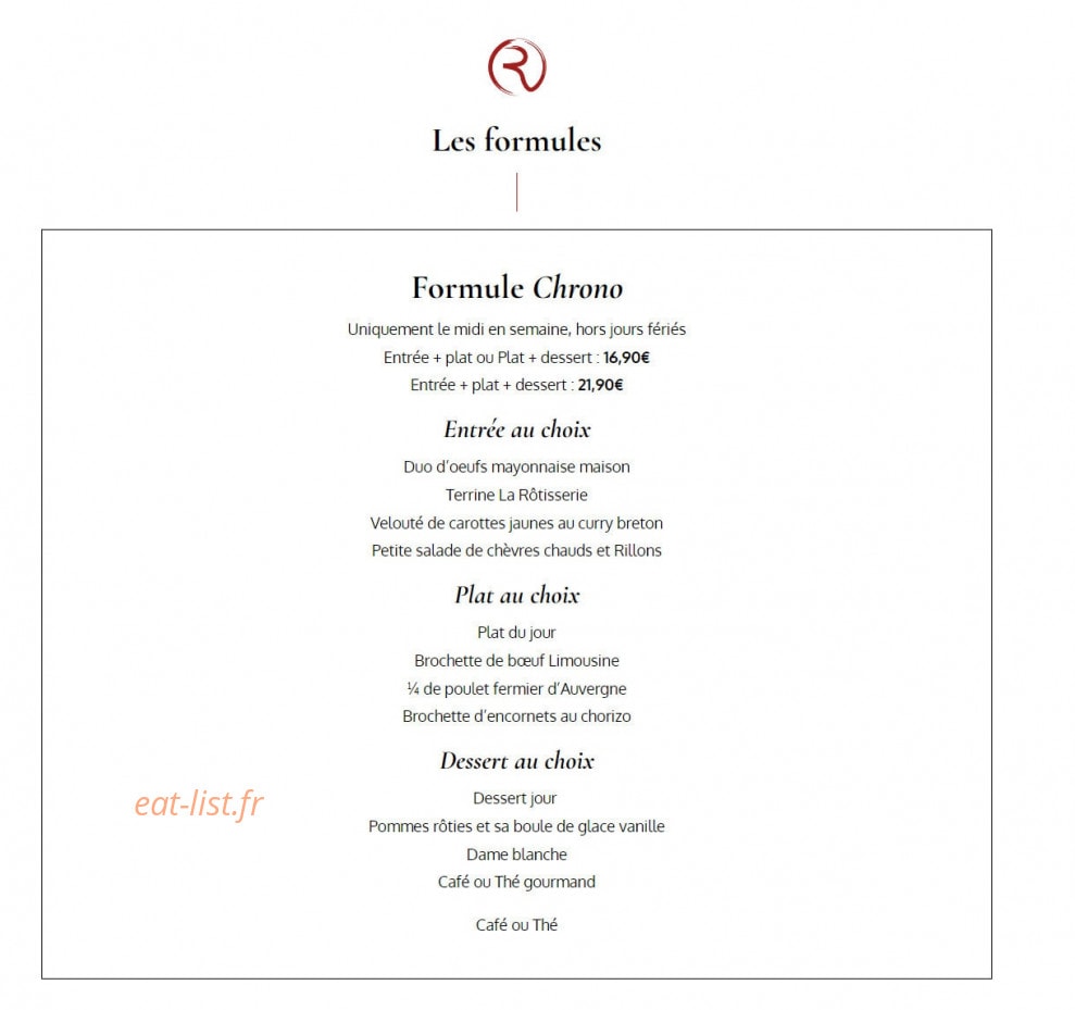 La Rôtisserie — carte page 9