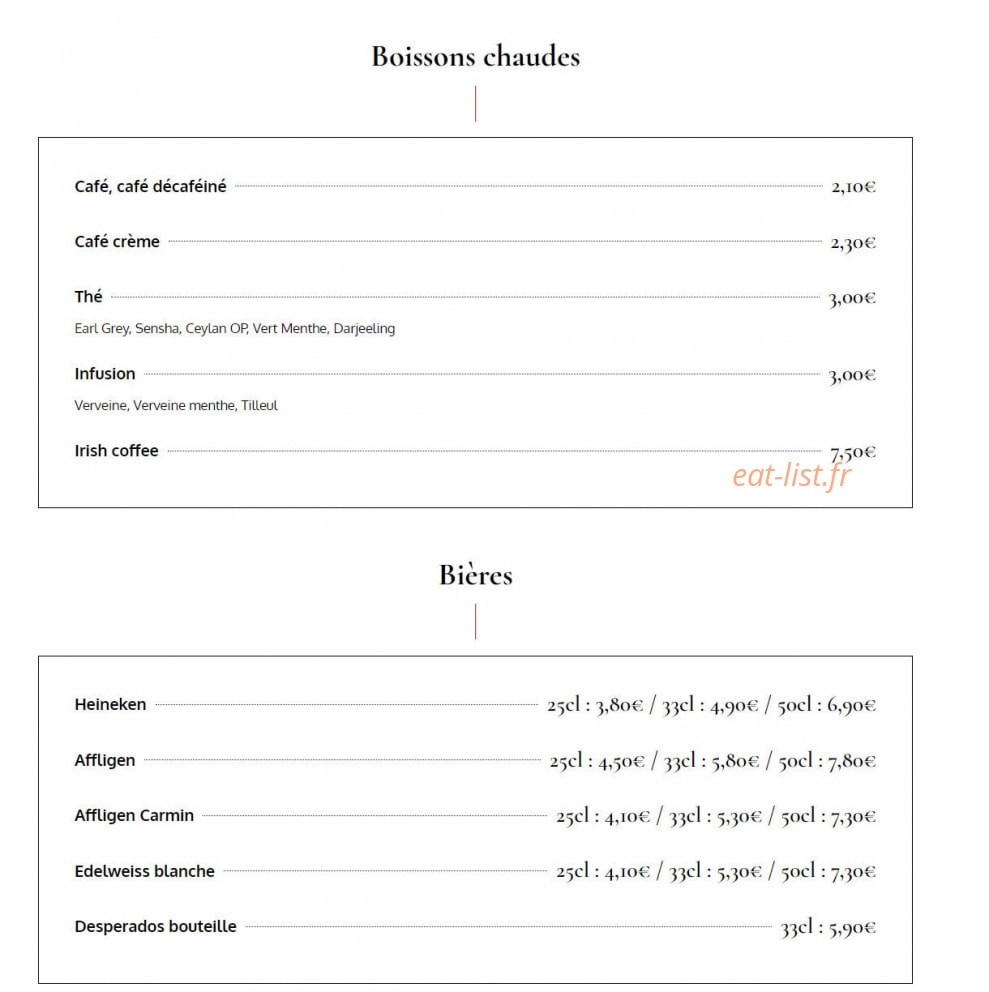 La Rôtisserie — carte page 15