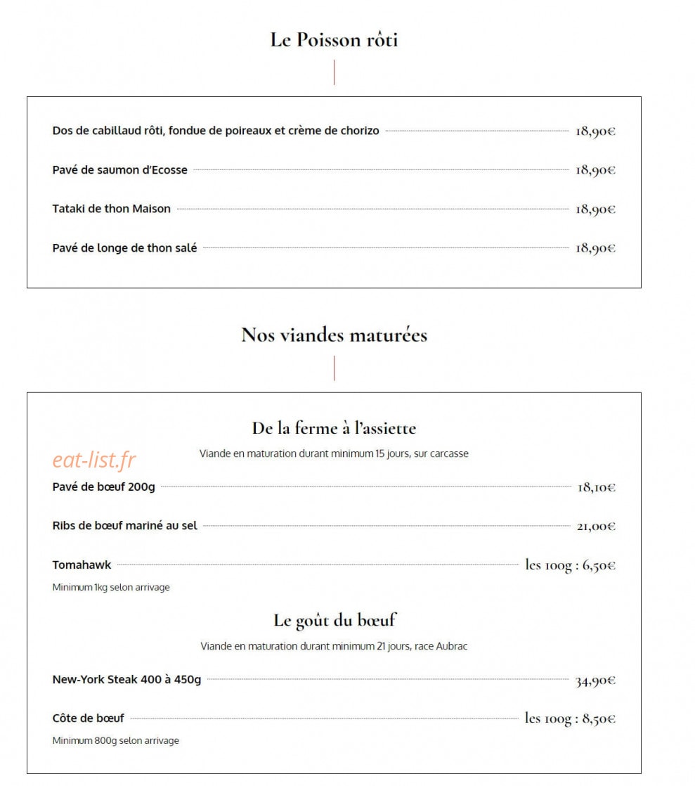 La Rôtisserie — carte page 6