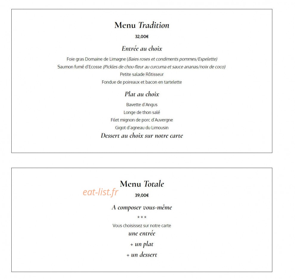 La Rôtisserie — carte page 10