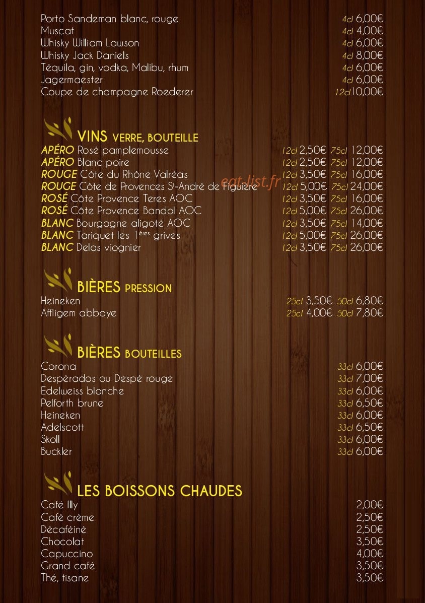 Le Bungalow — carte page 3