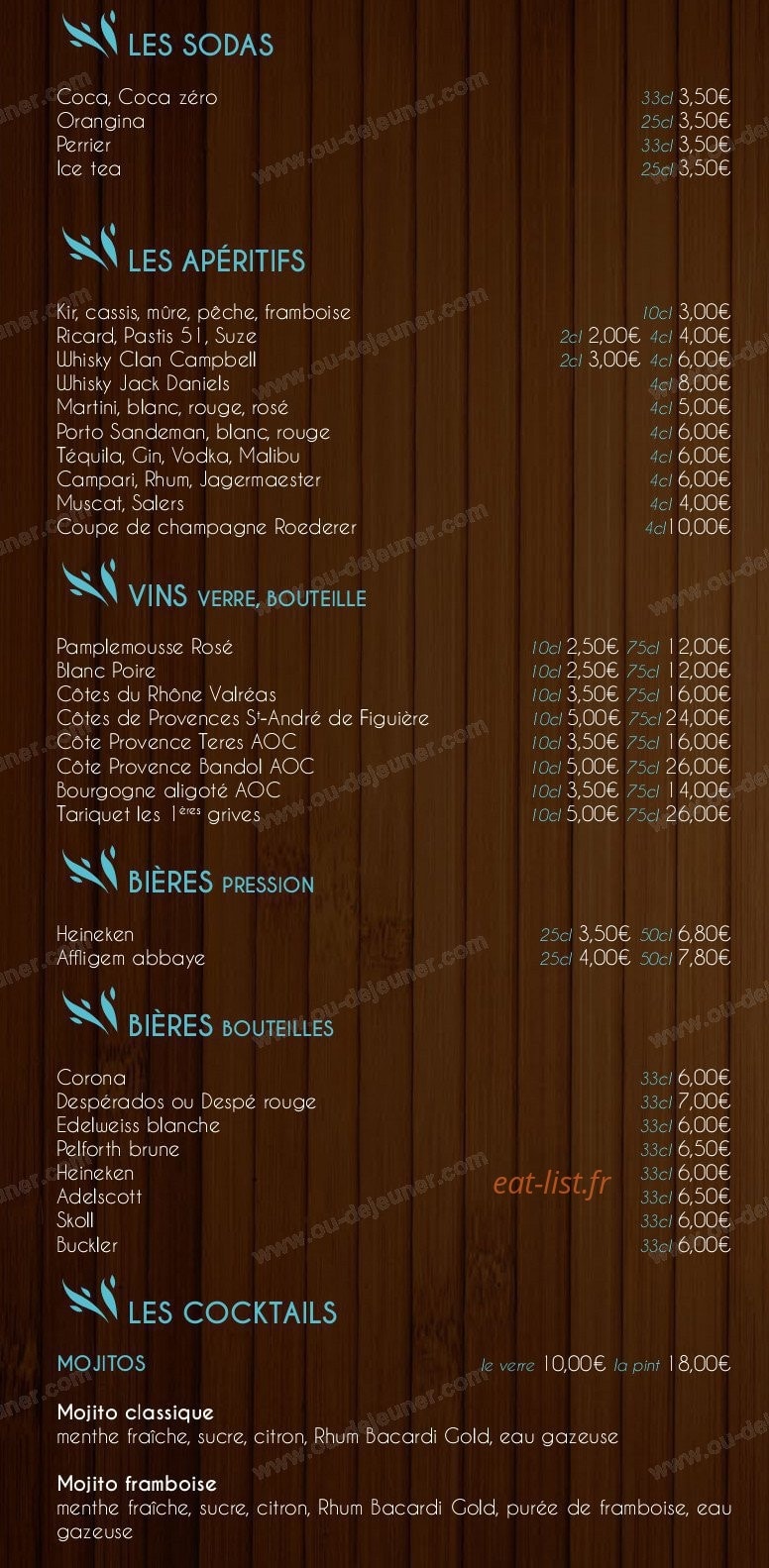 Le Bungalow — carte page 5