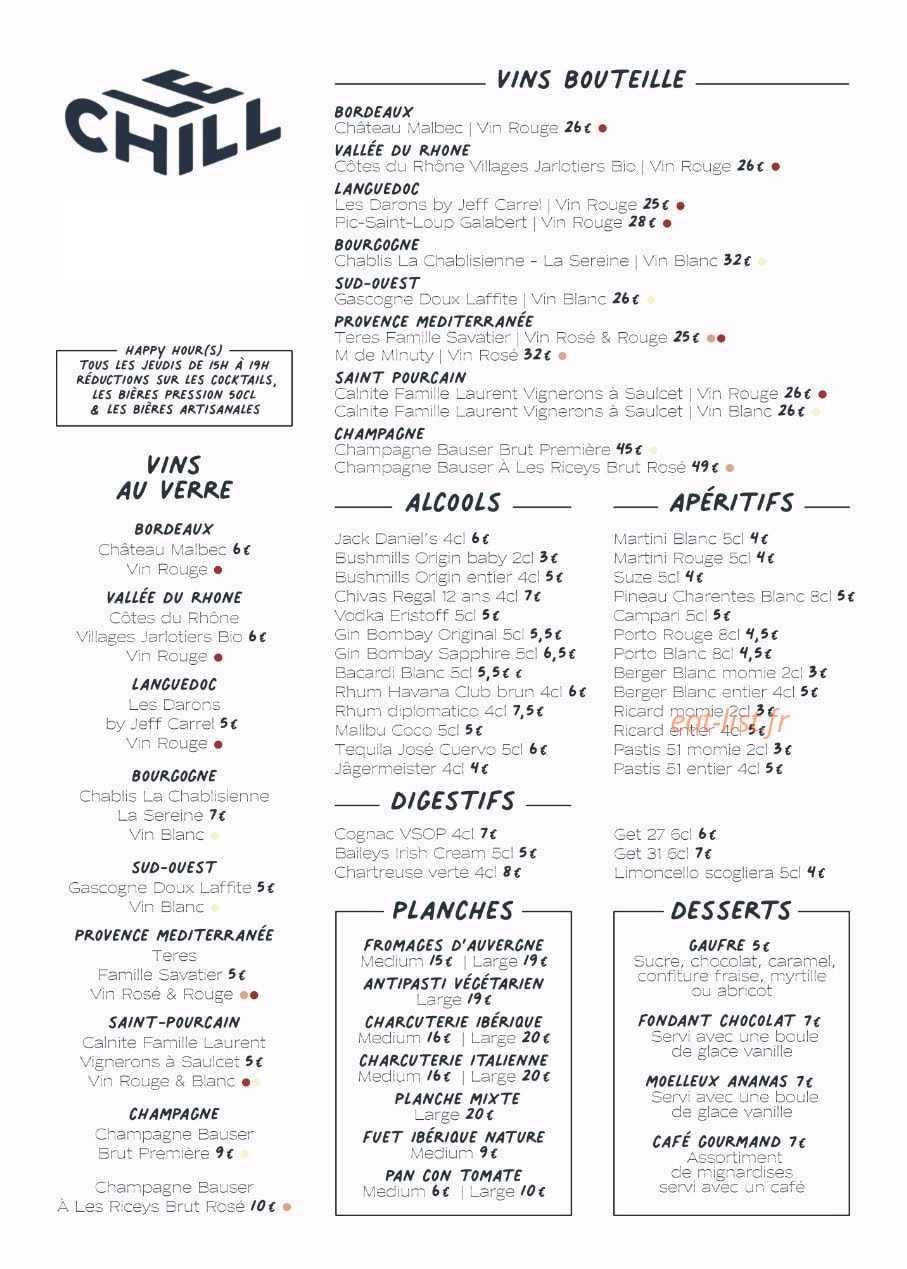 Le Chill — carte page 5