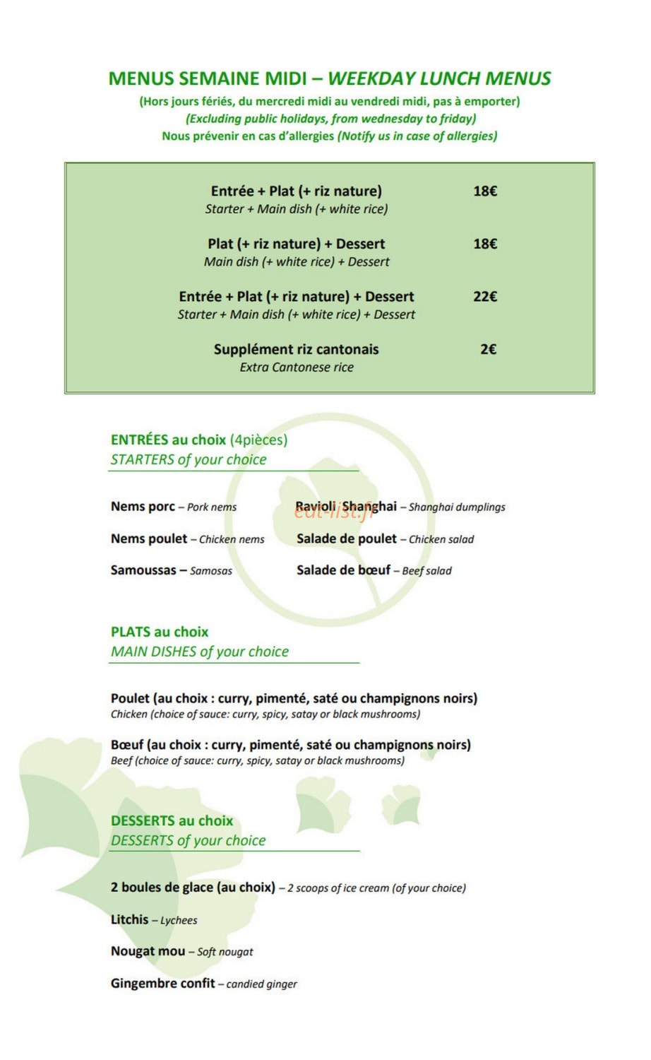 Le Ginkgo — carte page 5