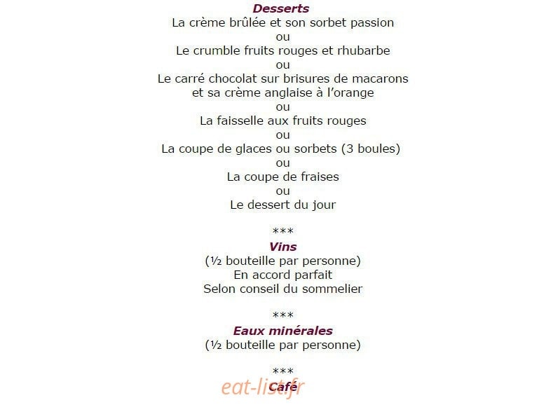 Le Napoléon — carte page 2