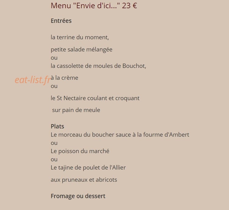 Le Pavillon d'Enghien — carte page 2