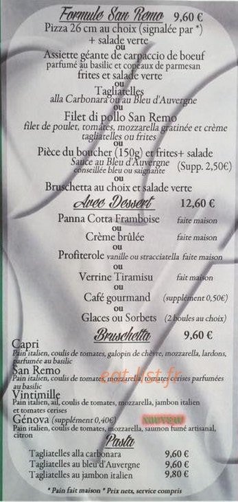 Le San Remo — carte page 2