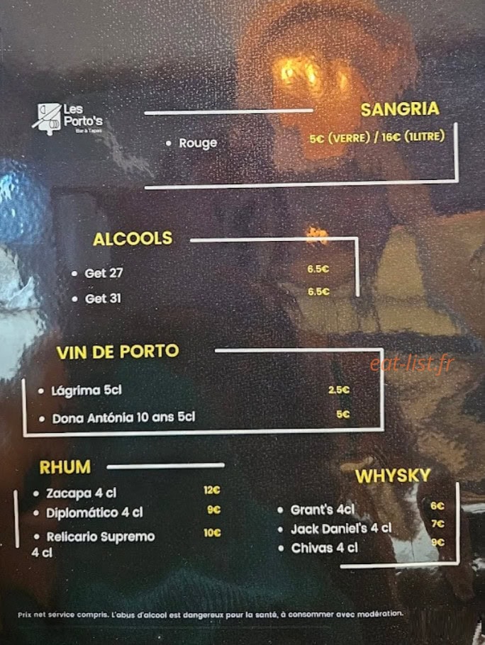 Les Porto's — carte page 2