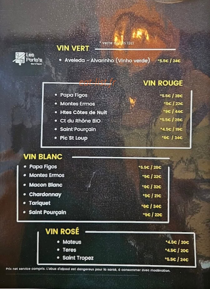 Les Porto's — carte page 3